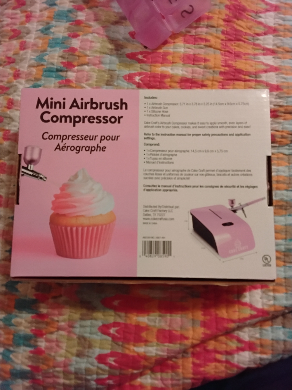 Mini Airbrush Compressor - Pink - Picture 3 of 5